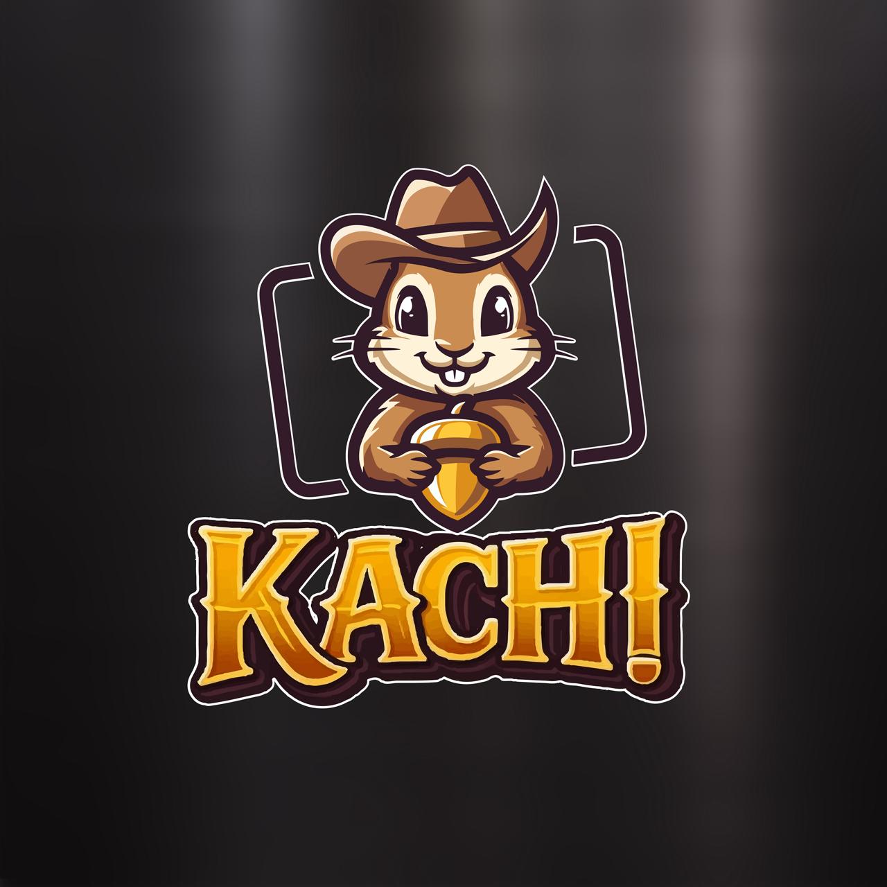 KACHI Mascot - Cowboy Squirrel with Golden Acorn